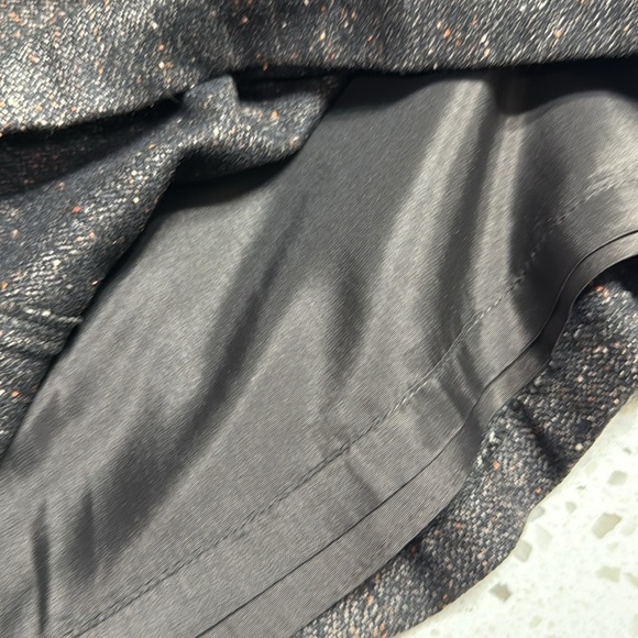 LOFT Brown Tweed wool A-Line Skirt SZ 12 fall gored swingy knee length modest - Picture 5 of 7